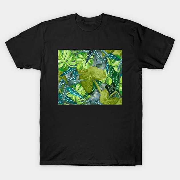 Botanical Leaves T-Shirt by Limezinnias Design